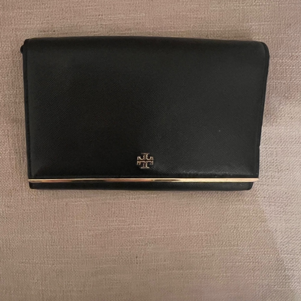 Tory Burch Robinson Leather Chain Wallet 41159006 -Black